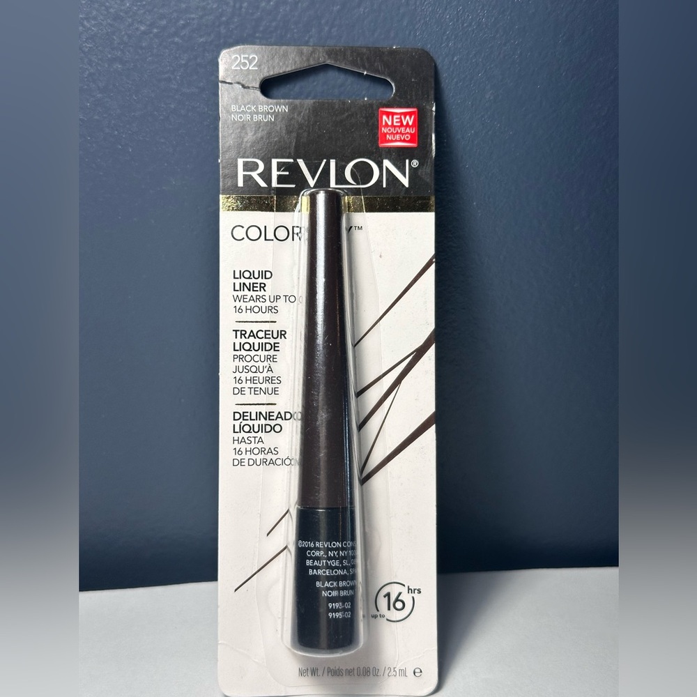 REVLON BLACK BROWN LIQUID EYELINER NEW